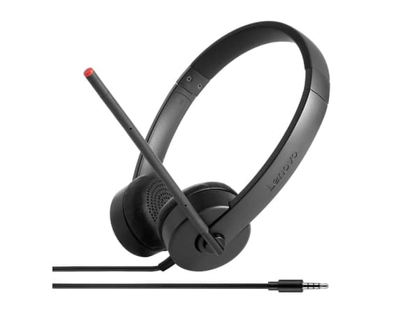 Lenovo Stereo Analog, Langallinen, Toimisto/puhelukeskus, 110 g, Kuulokkeet, Musta