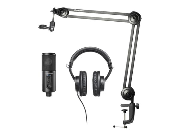 Audio-Technica Creator Pack - Streaming/Podcasting and Recording Pack mikrofon - USB - med Audio-Technica ATH-M20x hovedtelefoner