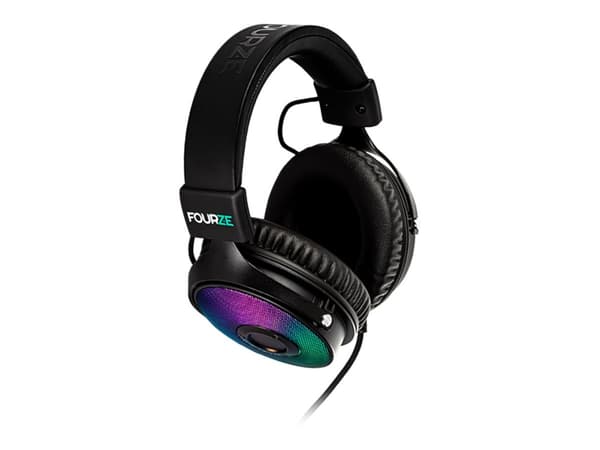 Fourze GH350 Gaming - Headset - fullstorlek - kabelansluten - USB - svart
