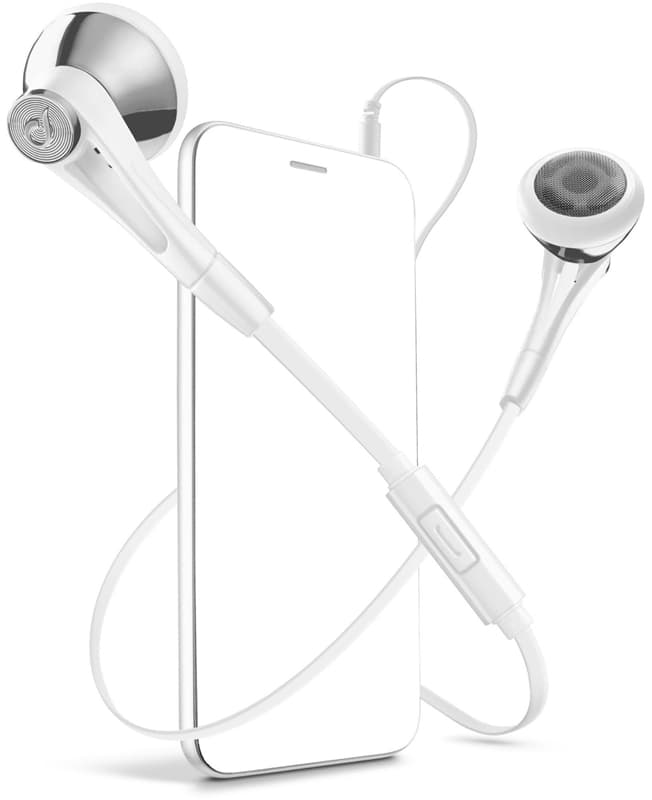 Cellularline Firefly hörlurar, Vit