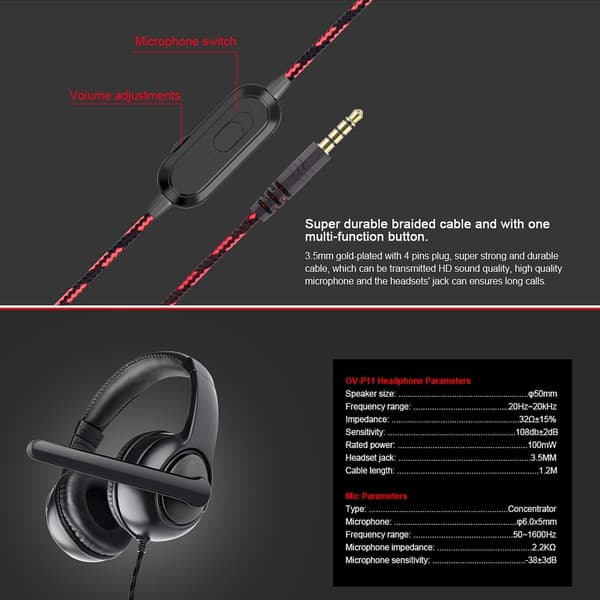 OVLENG OV-P9  3.5mm Wired Earphone Gaming Headset