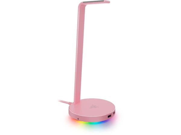Razer Base Station V2 Chroma - Stativ for hovedtelefoner, headset - kvartsi vaaleanpunainen