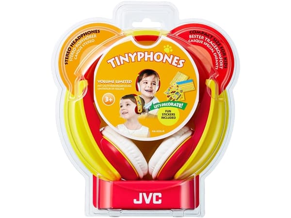 JVC HA-KD5, Hodetelefoner, Hodebånd, Musikk, Rød, Gult, 0,8 m, Koblet med ledninger (ikke trådløs)
