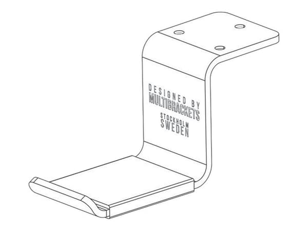 Multibrackets M Headset Holder - Monteringssæt (bordmontering) - for hovedtelefoner / headsets - aluminium - sort - skrivebord, skrivebordsmonterbar