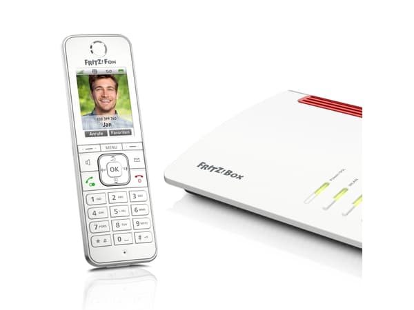 AVM FRITZ!Fon C6 - Trådløs VoIP-telefon - med internettradio med anrops-ID - ECO DECT\GAP - treveis anropskapasitet - SIP