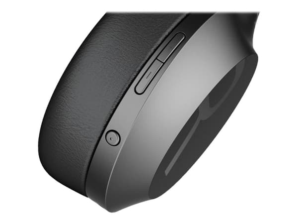 DENVER BTH-251 - Hörlurar med mikrofon - fullstorlek - Bluetooth - trådlös, kabelansluten - 3,5 mm kontakt - svart