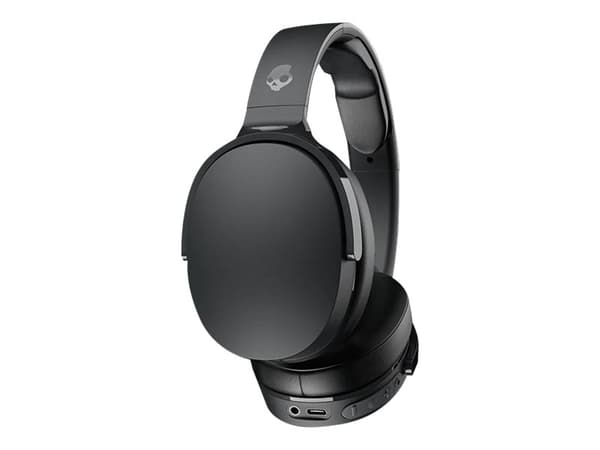 Skullcandy HESH Evo - Hodetelefoner med mikrofon - full størrelse - Bluetooth - trådløs, kablet - lydisolerende - ekte svart