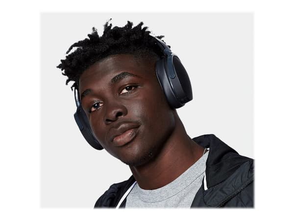 Skullcandy HESH Evo - Hodetelefoner med mikrofon - full størrelse - Bluetooth - trådløs, kablet - lydisolerende - ekte svart