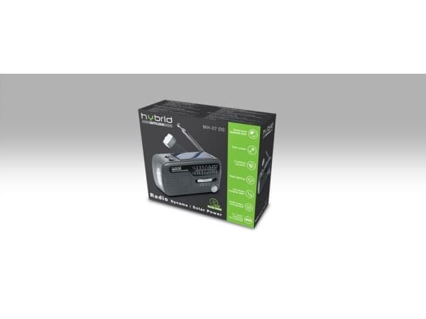 MH-07 DS Radio FM WB Solar Dynamo, black