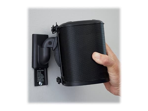 Sanus WSWM22 - Kiinnike - kaiuttimille - musta - seinäkiinnitettävä (2 kpl) - Sonos One, PLAY:1, PLAY:3 -laitteille