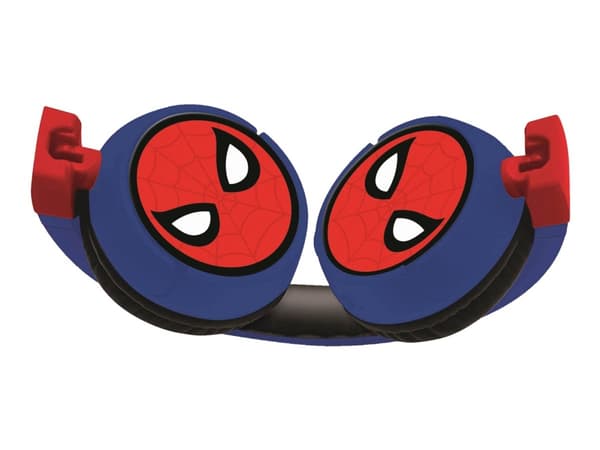 Lexibook Spiderman HPBT010SP - Hodetelefoner med mikrofon - on-ear - Bluetooth - trådløs, kablet - 3,5 mm jakk - blå, rød
