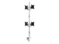 Miniatyrbilde 3 av 5: Multibrackets M VESA Deskmount Officeline Quad B2B - Monteringssett - for 4 LCD-skjermer - stål - hvit - skjermstørrelse: 15"-30" - skrivebord, skriv