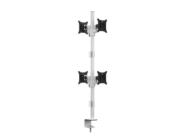 Multibrackets M VESA Deskmount Officeline Quad B2B - Monteringssett - for 4 LCD-skjermer - stål - hvit - skjermstørrelse: 15"-30" - skrivebord, skriv