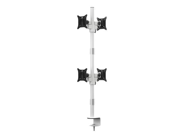 Multibrackets M VESA Deskmount Officeline Quad B2B - Monteringssett - for 4 LCD-skjermer - stål - hvit - skjermstørrelse: 15"-30" - skrivebord, skriv