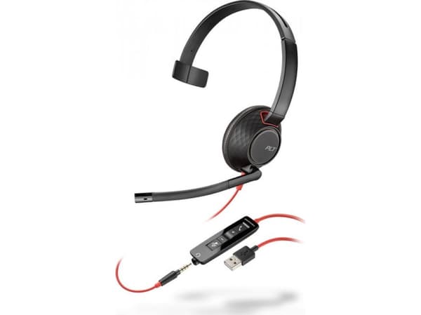 Poly Blackwire C5210 USB-A - 5200 Series - headset - på örat - kabelansluten - USB, 3,5 mm kontakt