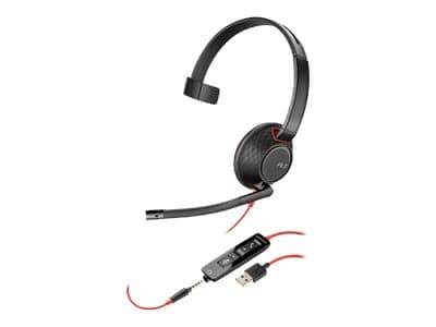 Poly Blackwire C5210 USB-A - 5200 Series - headset - på örat - kabelansluten - USB, 3,5 mm kontakt
