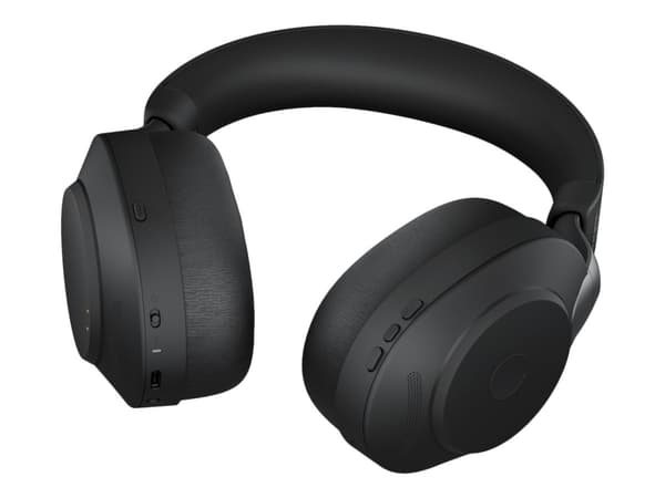 Jabra Evolve2 85 UC Stereo - Hodesett - full størrelse - Bluetooth - trådløs, kablet - aktiv støydemping - 3,5 mm jakk - lydisolerende - svart