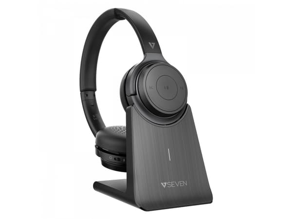 V7 HB600S, Langaton, Puhelut/Musiikki, 20 - 20000 Hz, 158,3 g, Kuulokkeet, Musta