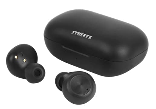 Streetz TWS-110, True Wireless Stereo (TWS), Samtaler/musikk, 20 - 20000 Hz, Hodesett, Sort