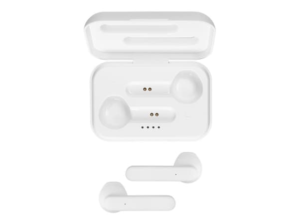 STREETZ TWS-105 - Aidot langattomat kuulokkeet mikrofonilla. - korvassa - Bluetooth - valkoinen aine