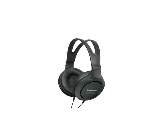 Panasonic RP-HT161E-K - Hörlurar - fullstorlek - kabelansluten - 3,5 mm kontakt - svart
