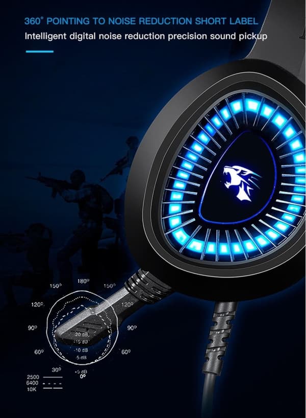 HAMTOD V1000 Dual-3.5mm Gaming Headset