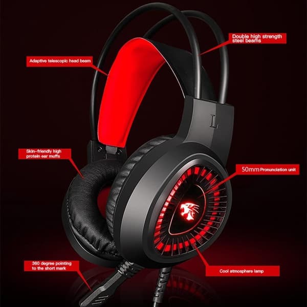 HAMTOD V1000 Dual-3.5mm Gaming Headset