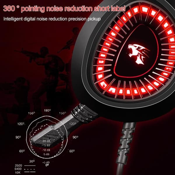 HAMTOD V1000 Dual-3.5mm Gaming Headset