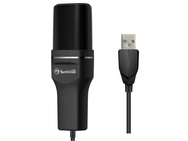 Marvo MIC-03, -47 dB, 20 - 20000 Hz, 2200 O, Retningsuavhengig, Koblet med ledninger (ikke trådløs), USB