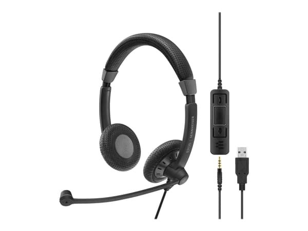 EPOS I SENNHEISER SC 75 USB MS - Culture Plus Mobile - kuulokkeet - på øret - kabling - sortti
