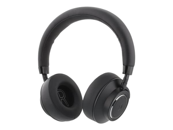 STREETZ HL-BT405 - Hodetelefoner med mikrofon - on-ear - Bluetooth - trådløs, kablet - 3,5 mm jakk - svart