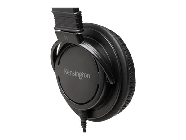 Kensington USB Hi-Fi Headphones with Mic - Hodesett - on-ear - kablet - USB-A - svart