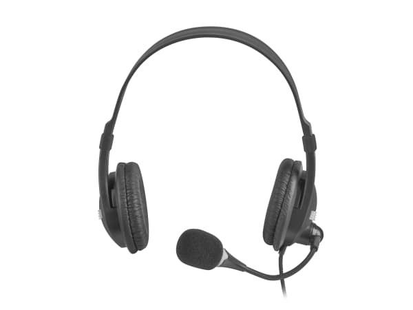 NATEC Drone USB, Headset, Huvudband, Kontor/callcenter, Svart, Binaural, Tyst läge, Volume +, Volume -