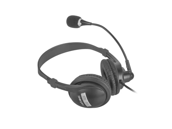 NATEC Drone USB, Headset, Huvudband, Kontor/callcenter, Svart, Binaural, Tyst läge, Volume +, Volume -