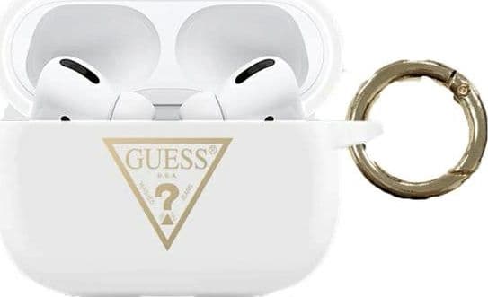 Guess Guess AirPods Pro Silicone Triangle Logo Cover - case for AirPods Pro white