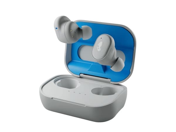 Skullcandy Grind - True wireless-hörlurar med mikrofon - inuti örat - Bluetooth - blå, ljusgrå