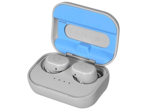 Skullcandy Grind - True wireless-hörlurar med mikrofon - inuti örat - Bluetooth - blå, ljusgrå