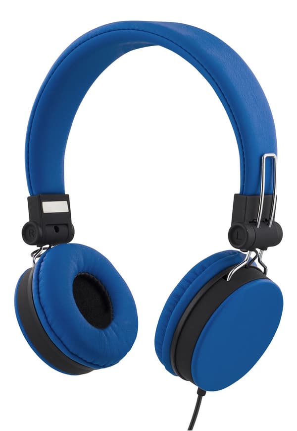 H300 Headphones with microphone, foldable, 3.5 mm, blue