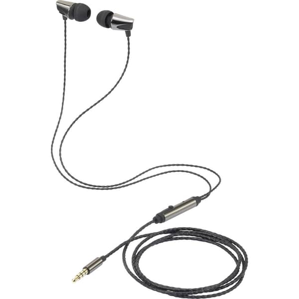 Renkforce In Ear hörlurar Sladd Svart (metallic) Headset