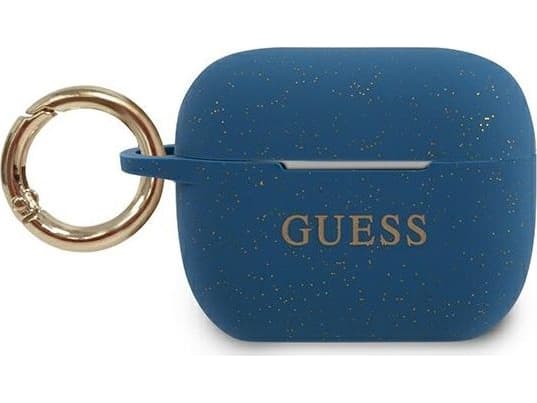 Guess GUACAPSILGLBL AirPods Pro cover blue Silicone Glitter