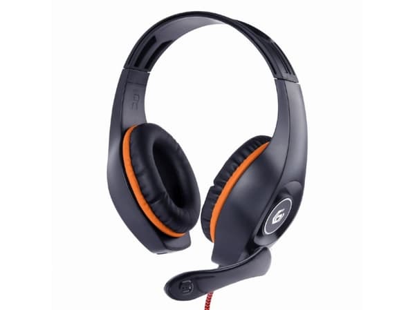 Gembird GHS-05-O - Headset - fullstorlek - kabelansluten - 3,5 mm kontakt - black-orange