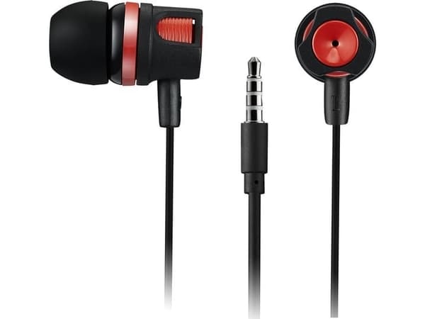Canyon CNE-CEP3R, Koblet med ledninger (ikke trådløs), 20 - 20000 Hz, Samtaler/musikk, 32 g, Hodetelefoner, Rød