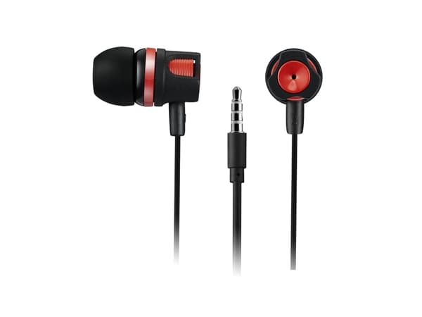 Canyon CNE-CEP3R, Koblet med ledninger (ikke trådløs), 20 - 20000 Hz, Samtaler/musikk, 32 g, Hodetelefoner, Rød