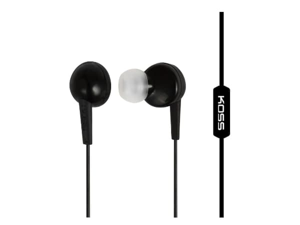 Koss KEB6i, Hodesett, In-ear, Calls/Music, Sort, Stereofonisk, Koblet med ledninger (ikke trådløs)