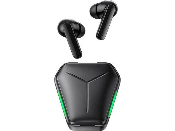 USAMS Bluetooth 5.0 TWS-hodetelefoner JY-serien Gaming trådløse ørepropper svart/svart BHUJY01