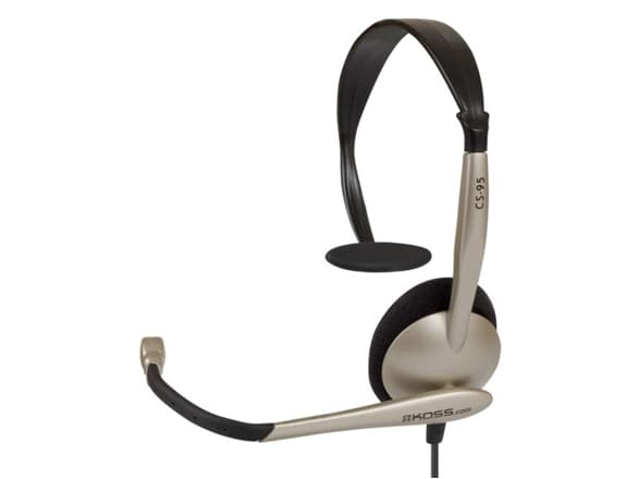 Koss CS95, Kabel, 30 - 16000 hz, Headset, Svart, Gul