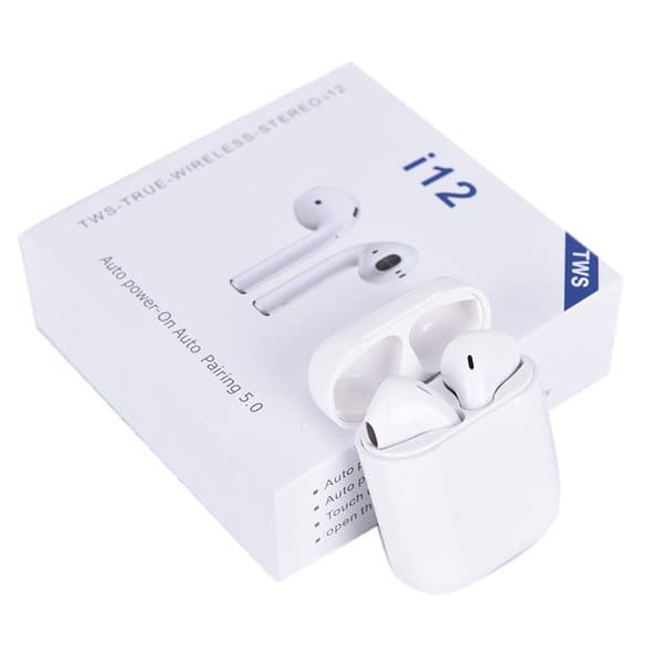 I12 TWS Trådlösa Hörlurar med Bluetooth 5.0 - för iOS & Android