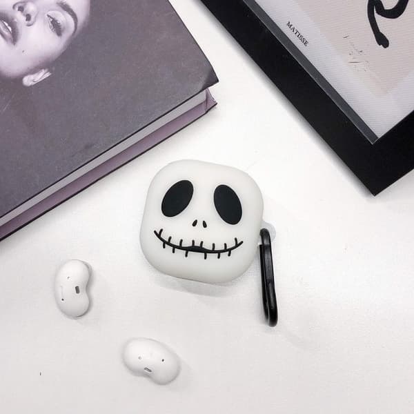 Silikon Airpods Pro-skall i hvit svart spøkelsesskjelett 3D-krok