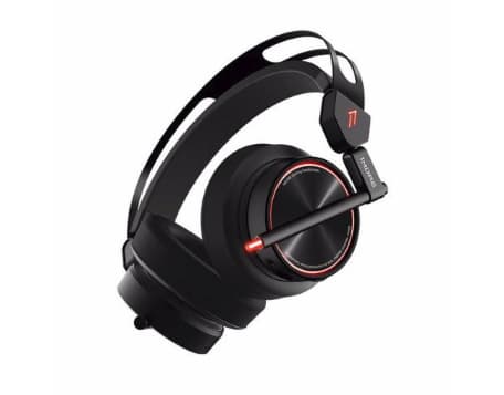 1More H1005 Spearhead VR - Hörlurar med mikrofon - 7.1-kanals - fullstorlek - kabelansluten - aktiv brusradering - USB, 3,5 mm kontakt