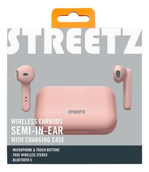 Streetz True Wireless Stereo hörlurar med laddningsetui - Matt Rosa